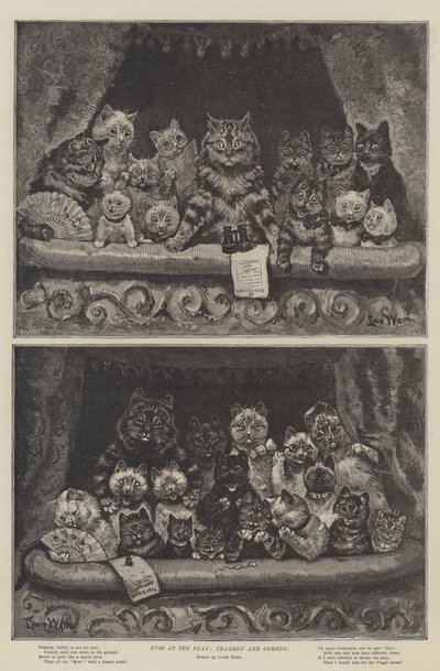 Puss no jogo, tragédia e comédia de Louis Wain